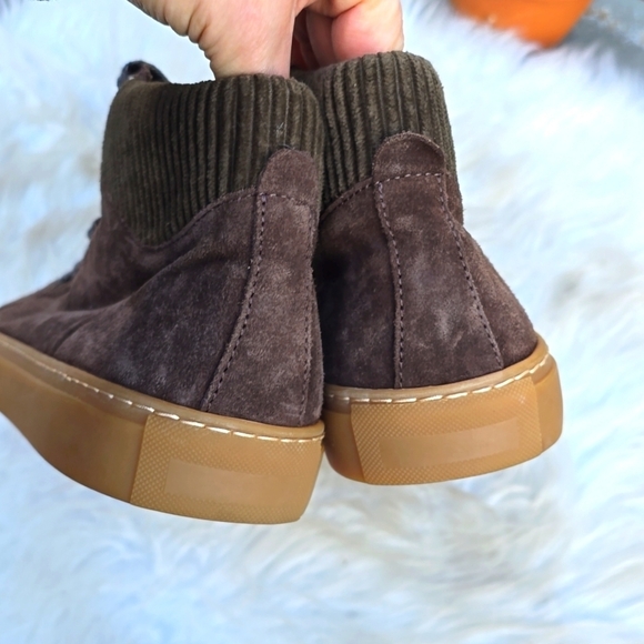 Eleventy Men’s Suede High Top Sneaker w/ corduroy suede 43 - Picture 5 of 12